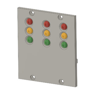 3DW Racksystem - 3-fach Ampel Modul