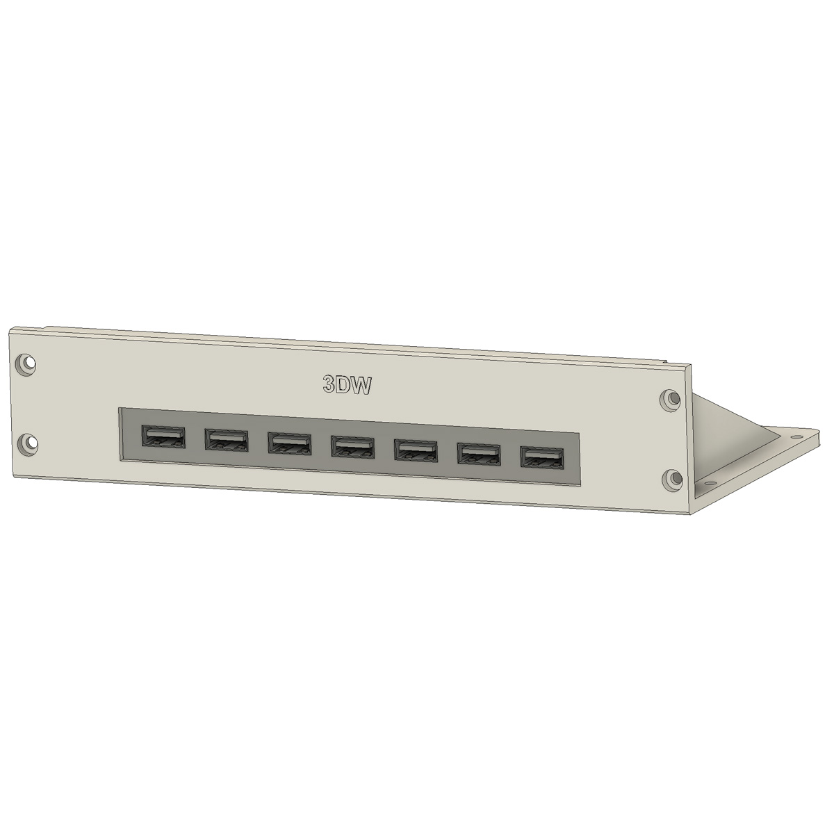 RF-7P-USB-Hub-B1-1_Frontview Renkforce 7-Port USB-Hub - Baseplate – Bild 1